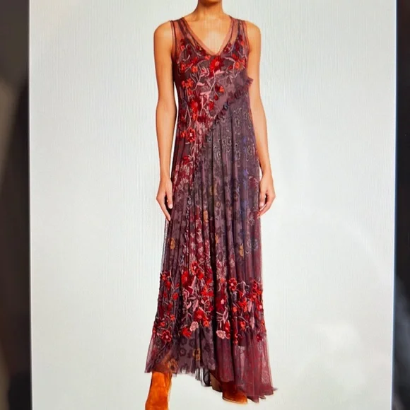 Johnny Was Lyoire Mesh Dress - Picture 1 of 2